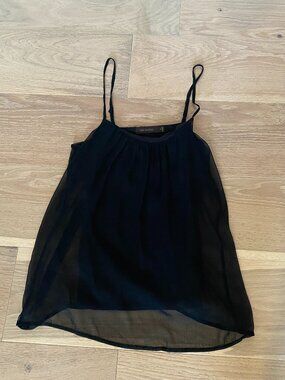 The Limited Black Tank Cami w Sheer Overlay Size M